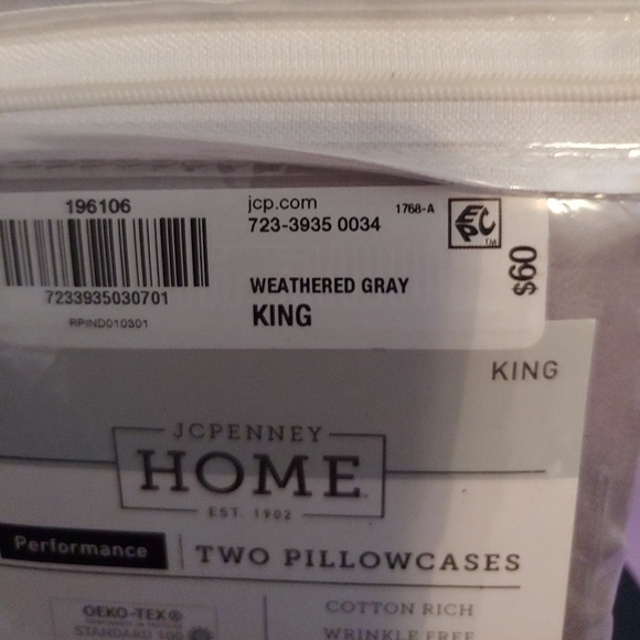 jcpenney Bedding Jcpenney Homeset King Pillowcasesweathered Grey Poshmark